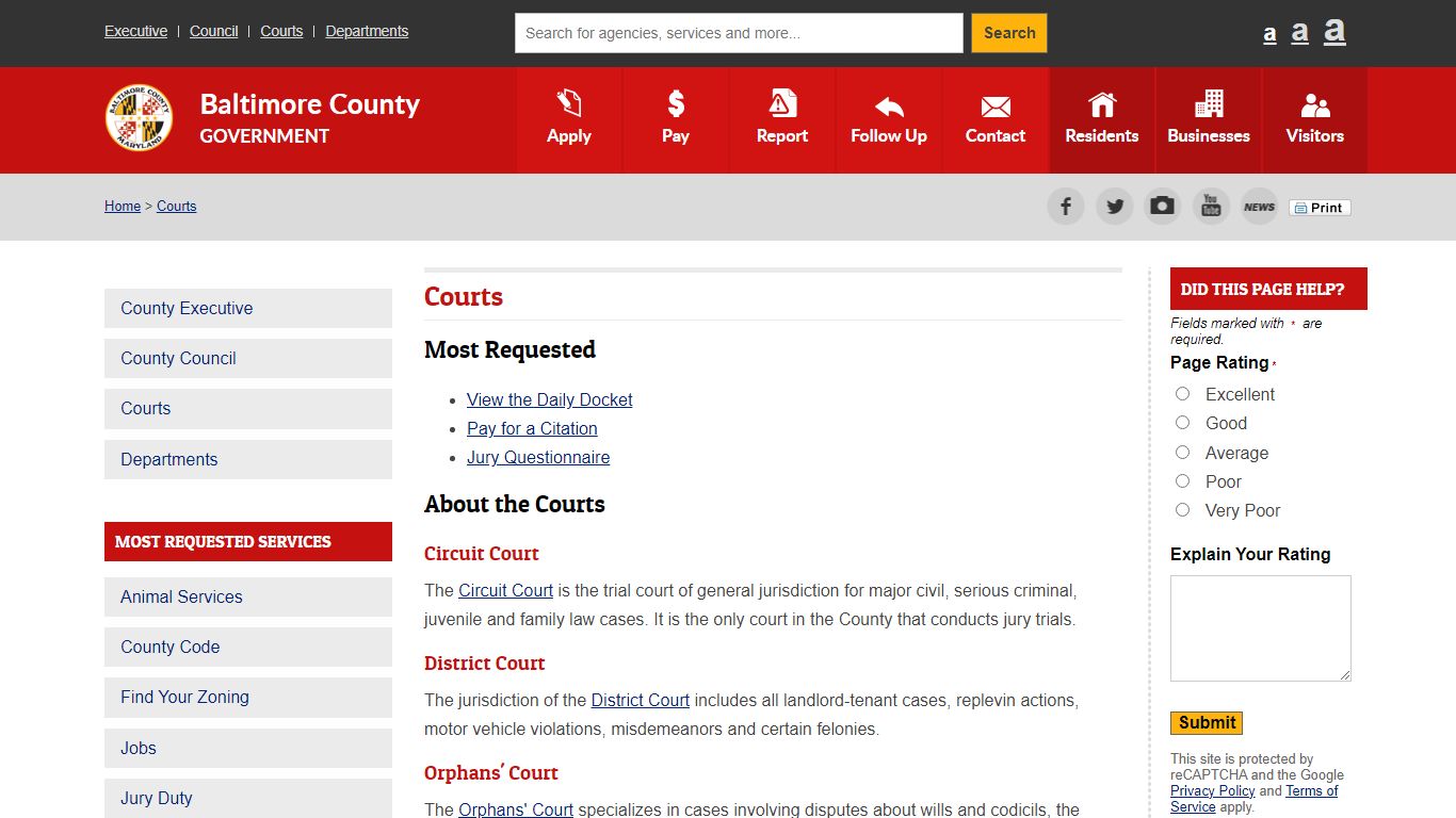 Courts - Baltimore County